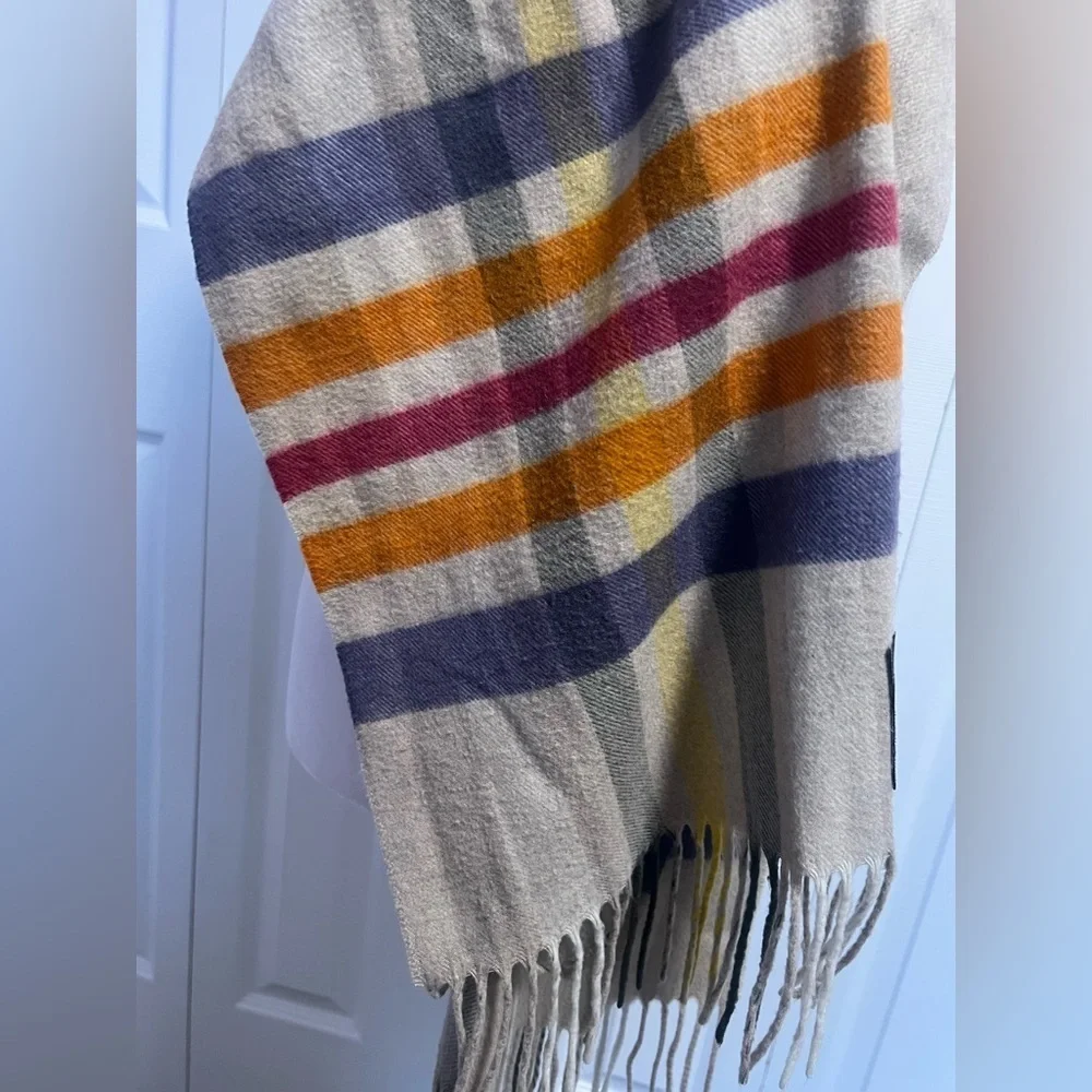 Cashmink Striped Multi Colored Soft Scarf